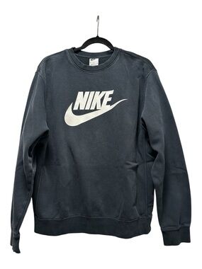 Nike Black Crewneck Sweatshirt with White Swoosh Logo